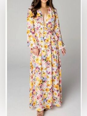 Buddy Love Eden Floral Maxi Dress NWT Small Boho Spring Wedding Guest